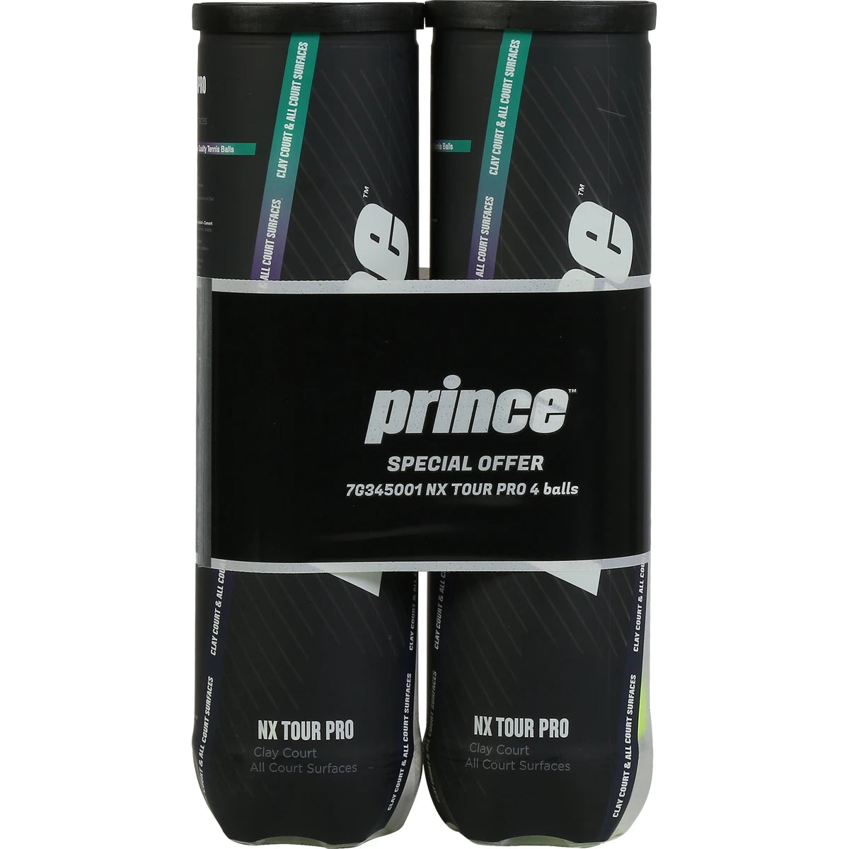 BIPACK DE 4 PELOTAS PRINCE NX TOUR PRO