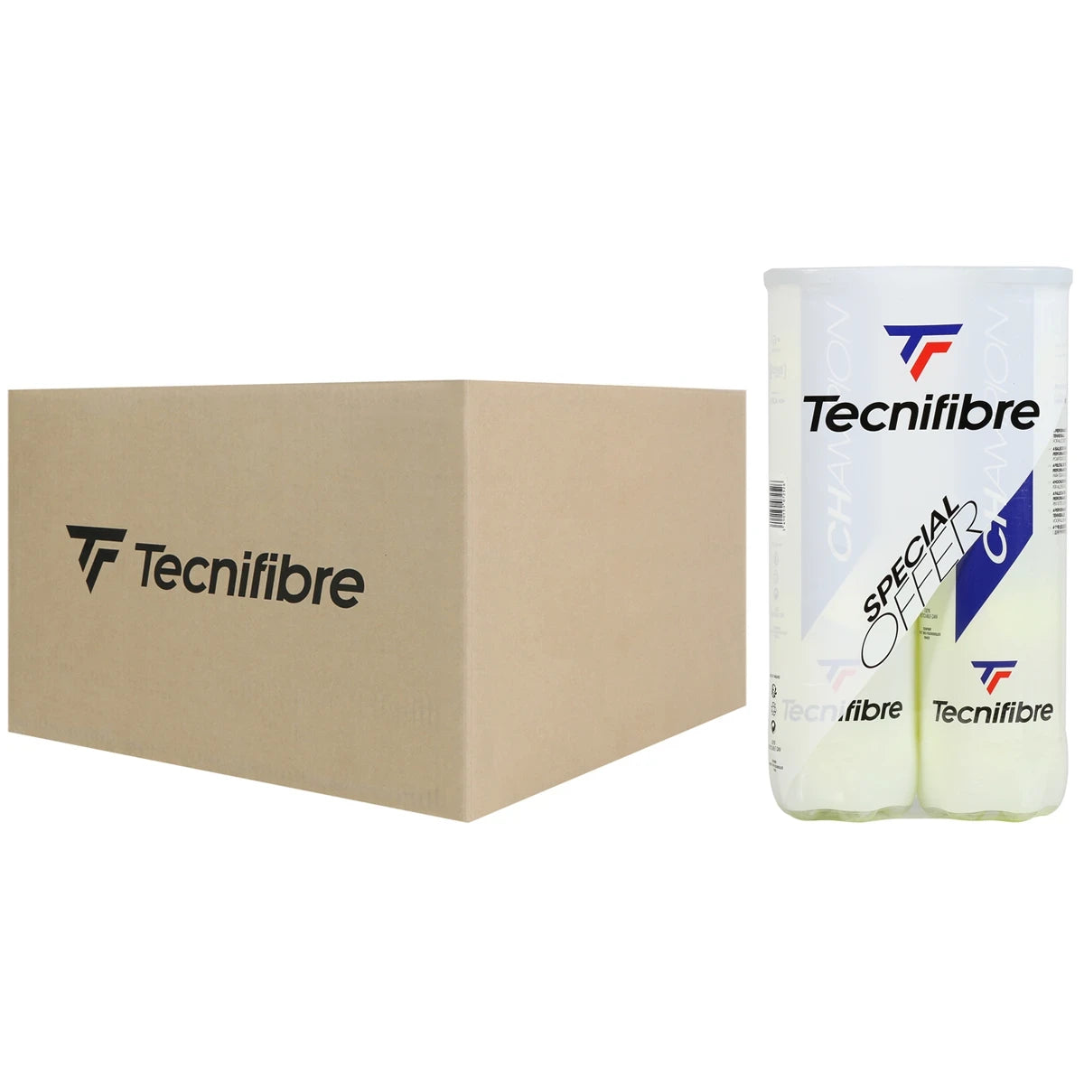 CARTÓN 18 BIPACKS DE 4 PELOTAS TECNIFIBRE CHAMPION