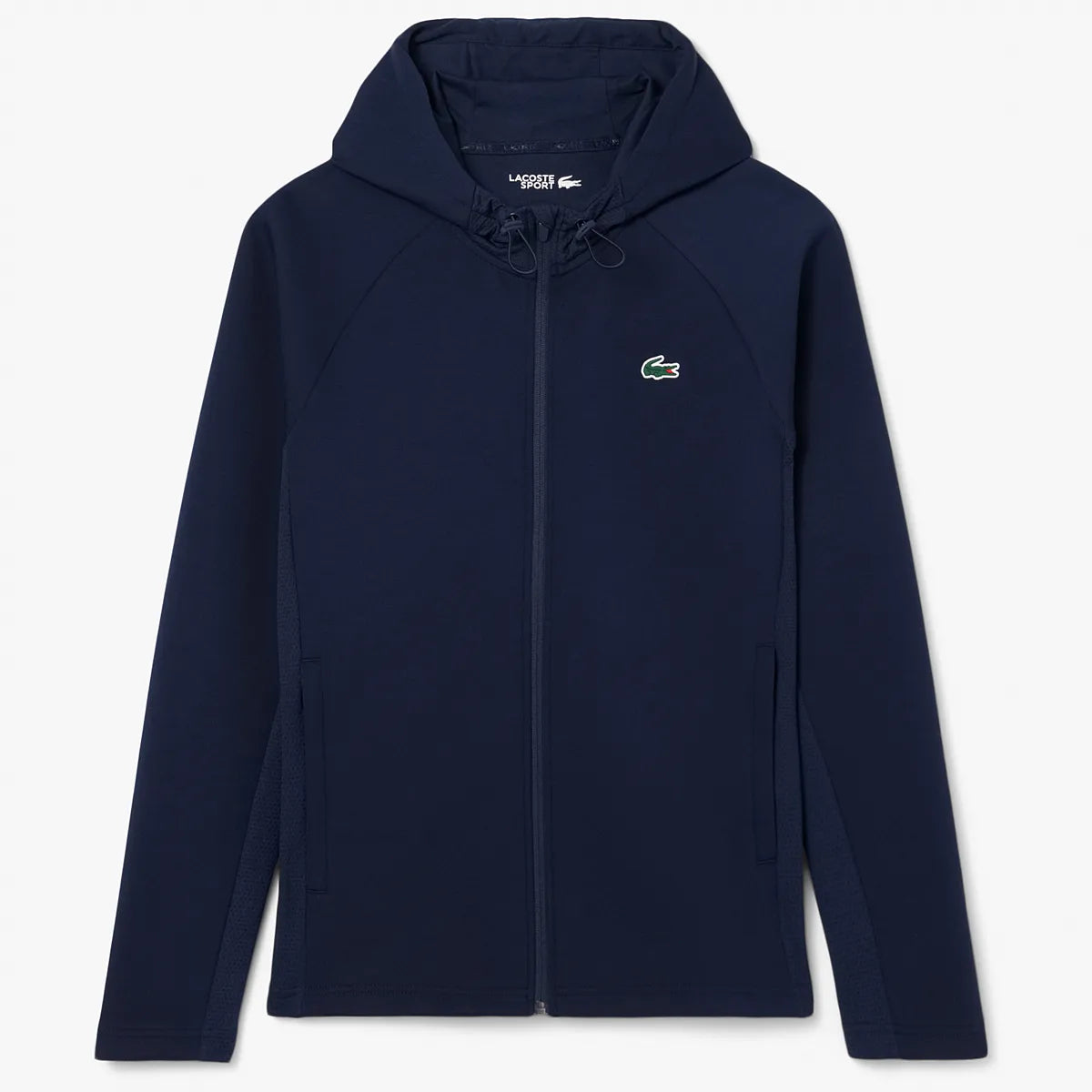 SUDADERA LACOSTE CORE PERRFORMANCE CON CAPUCHA FZ MESH