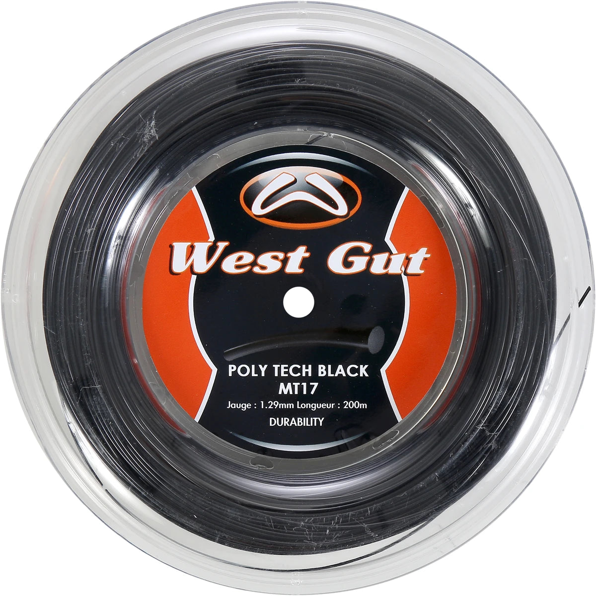 BOBINA TENIS WEST GUT MT17 POLY TECH BLACK (BOBINA - 200M)