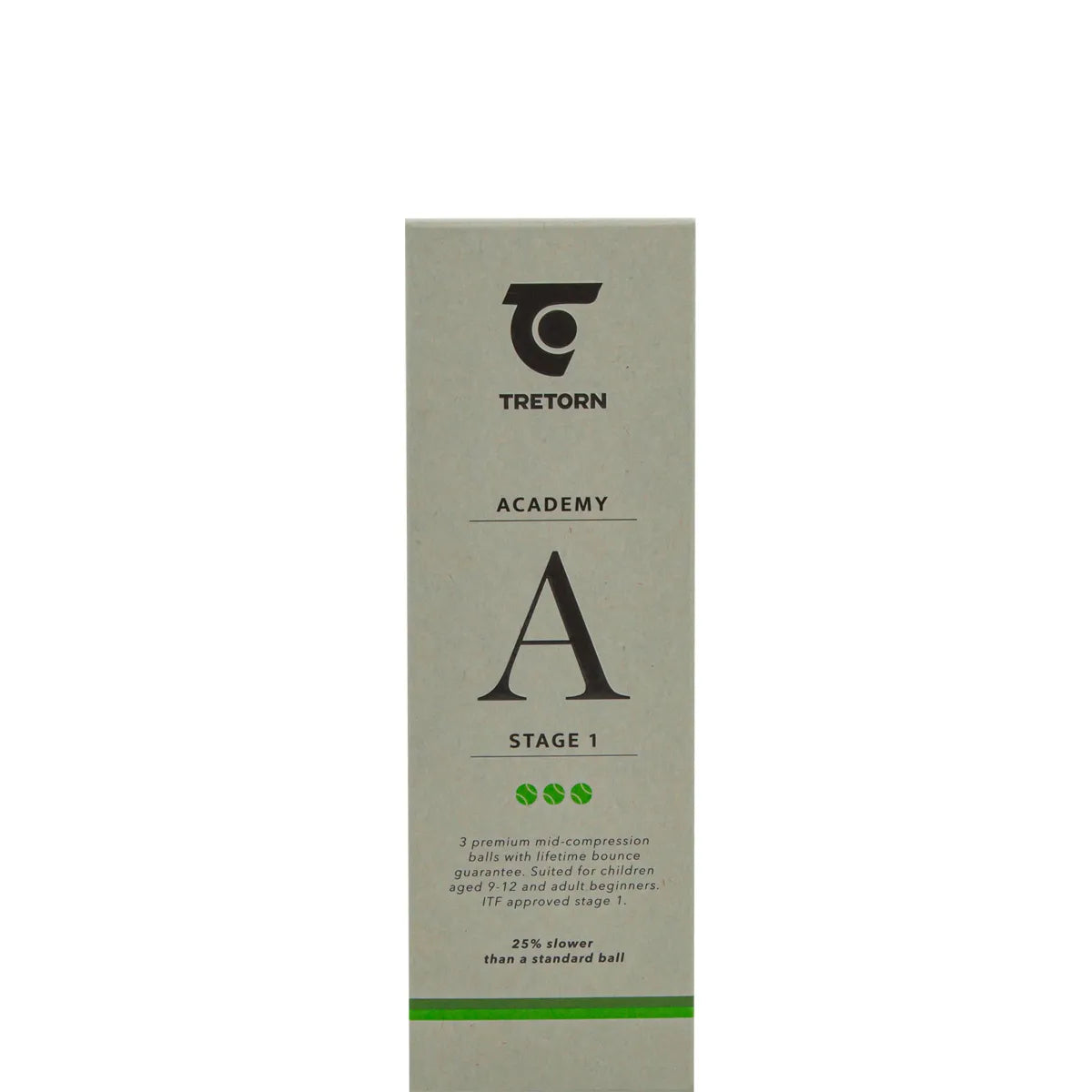 TUBO DE 3 PELOTAS TRETORN ACADEMY GREEN
