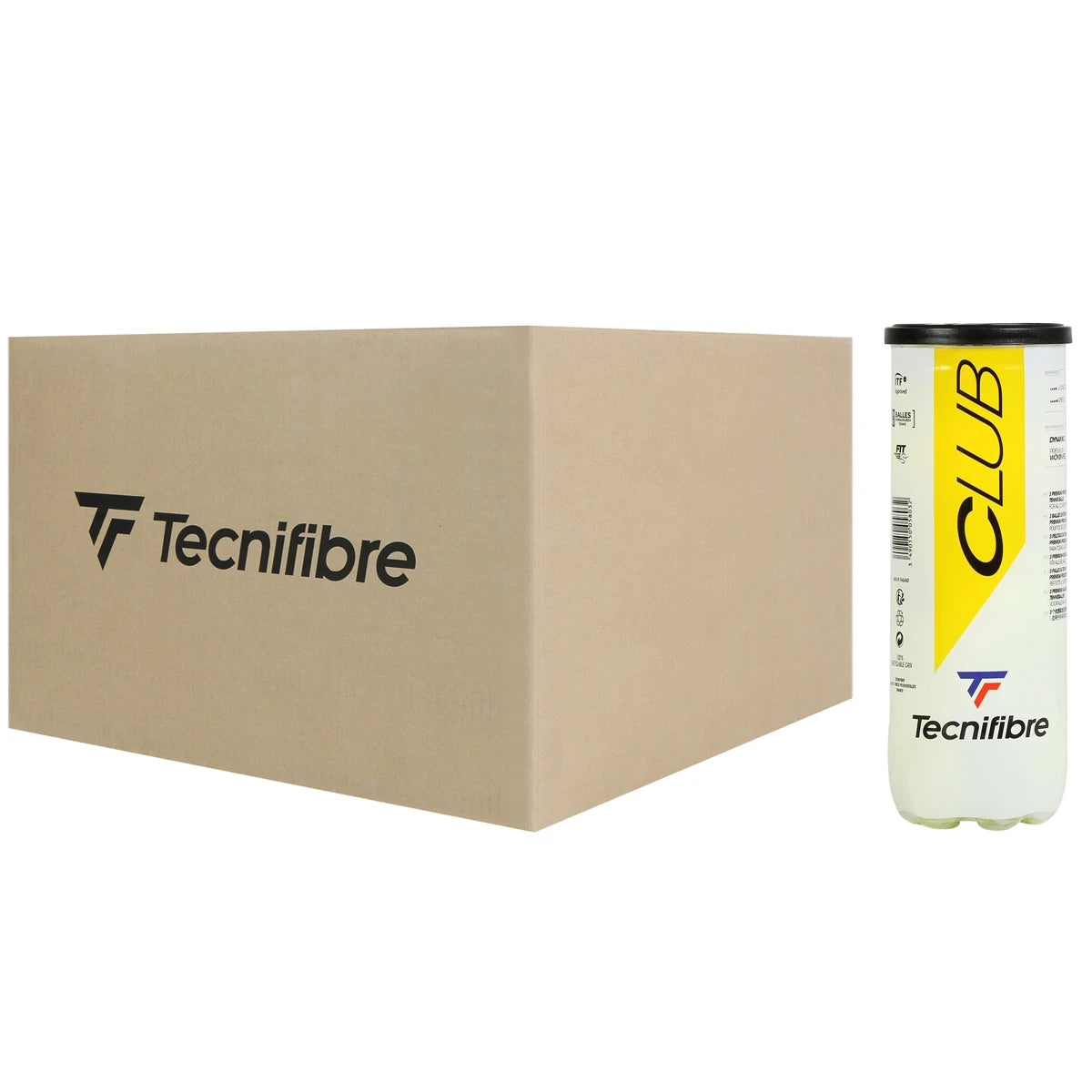 CAJA DE 36 TUBOS DE 3 PELOTAS TECNIFIBRE CLUB