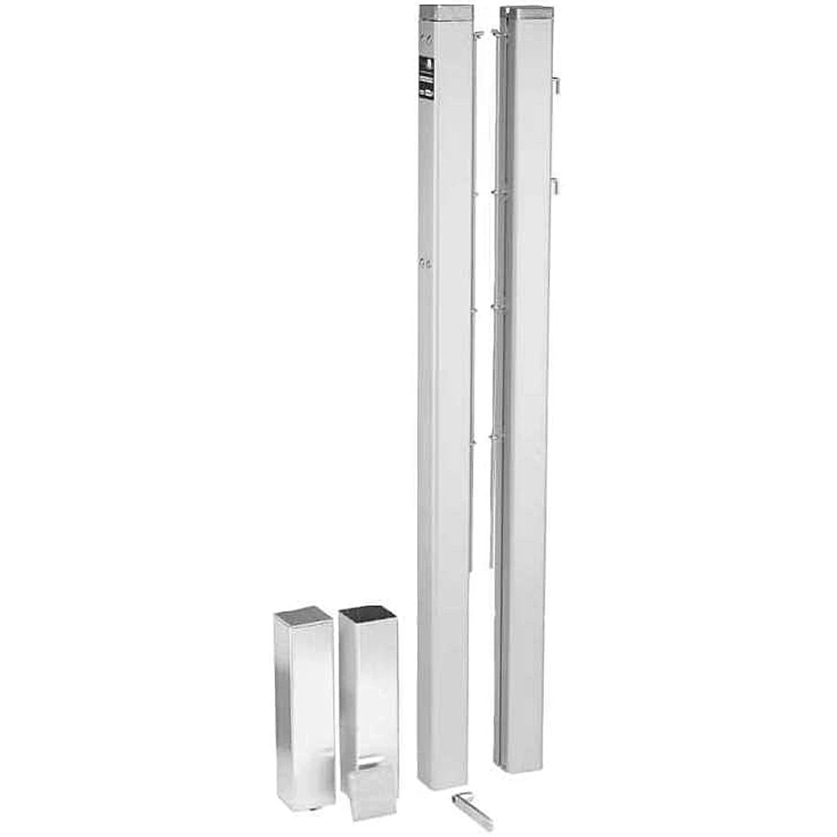 PAR DE POSTES DE ALUMINIO TUBO CUADRADO 80MM CON FUNDA