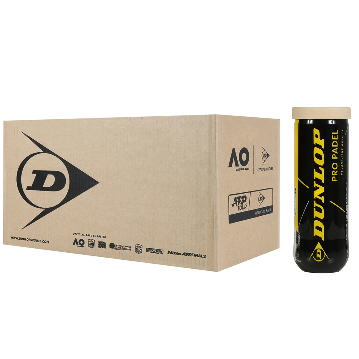 CAJA DE 24 TUBOS DE 3 PELOTAS DUNLOP PRO PADEL