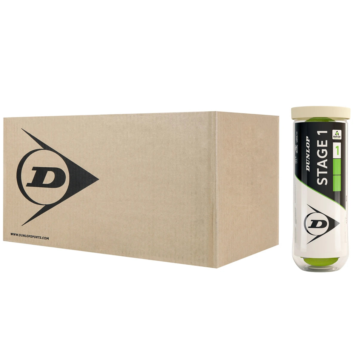 CAJA DE 24 TUBOS DE 3 PELOTAS DUNLOP EASY TENNIS STAGE 1