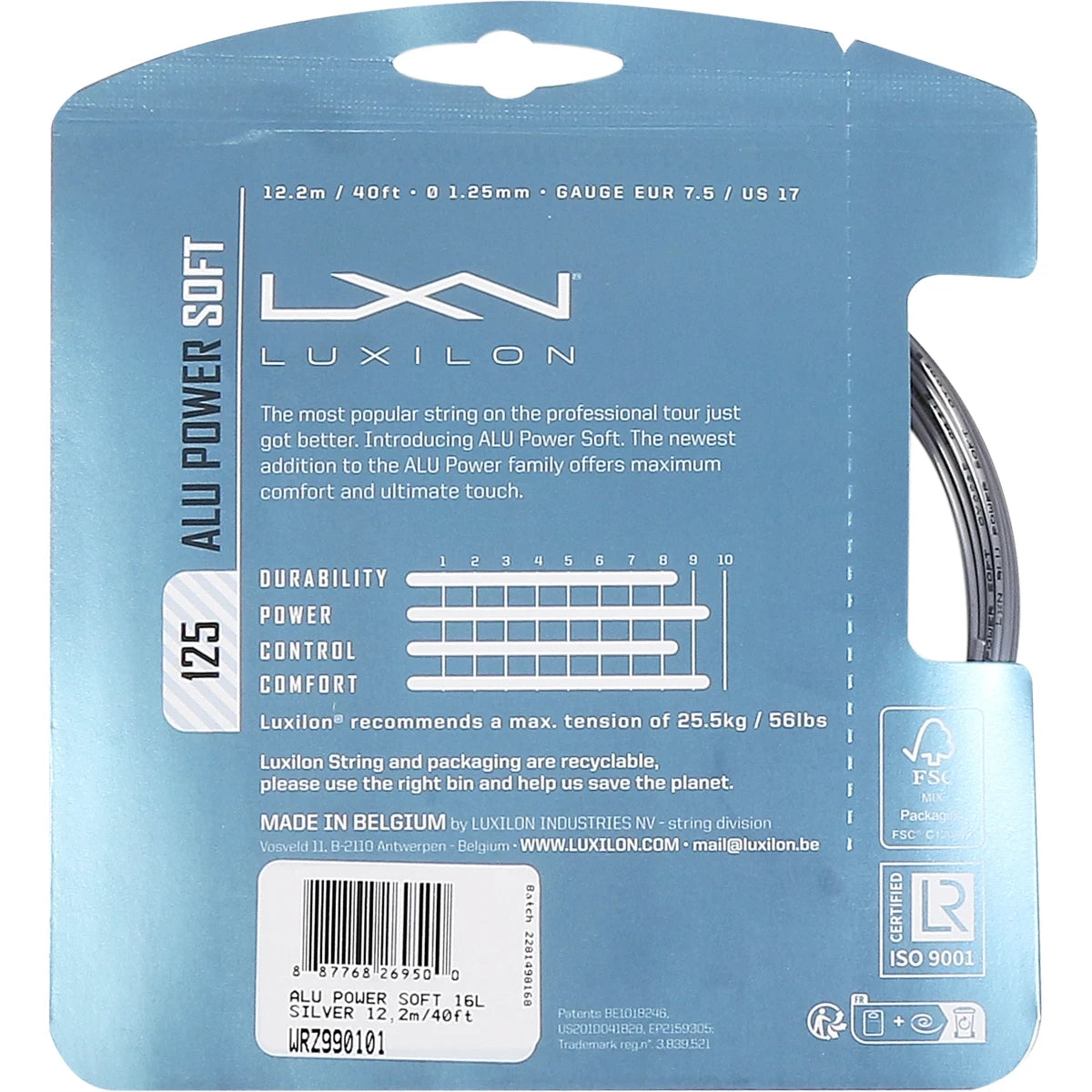 CORDAJE LUXILON ALU POWER SOFT (12 METROS)