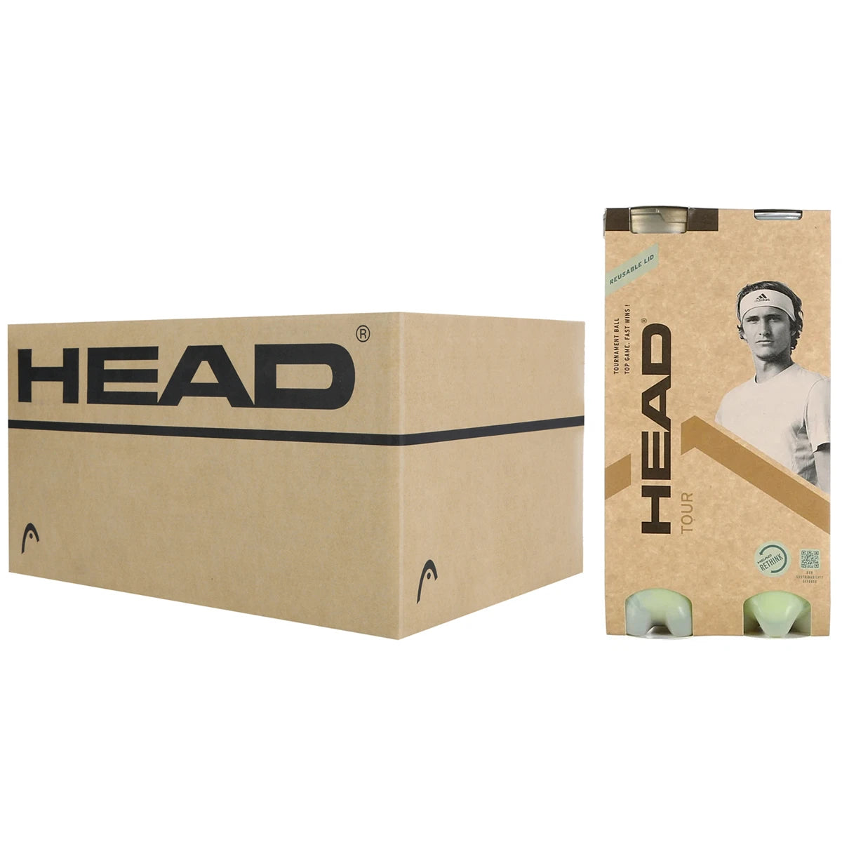 CAJA DE 18 BIPACKS DE 4 PELOTAS HEAD TOUR XT
