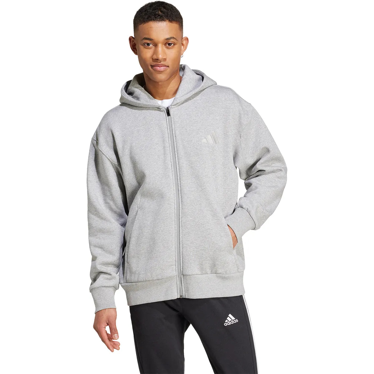 SUDADERA ADIDAS CON CREMALLERA COMPLETA Y CAPUCHA