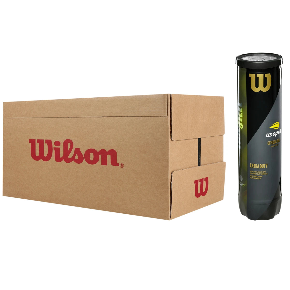 CAJA DE 18 TUBOS DE 4 PELOTAS WILSON US OPEN
