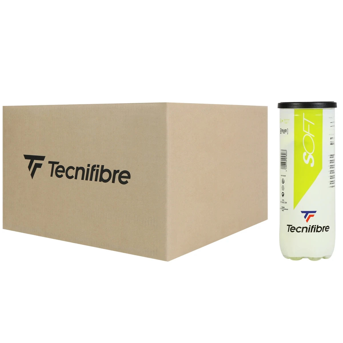 CAJA DE 24 TUBOS DE 3 PELOTAS TECNIFIBRE SOFT