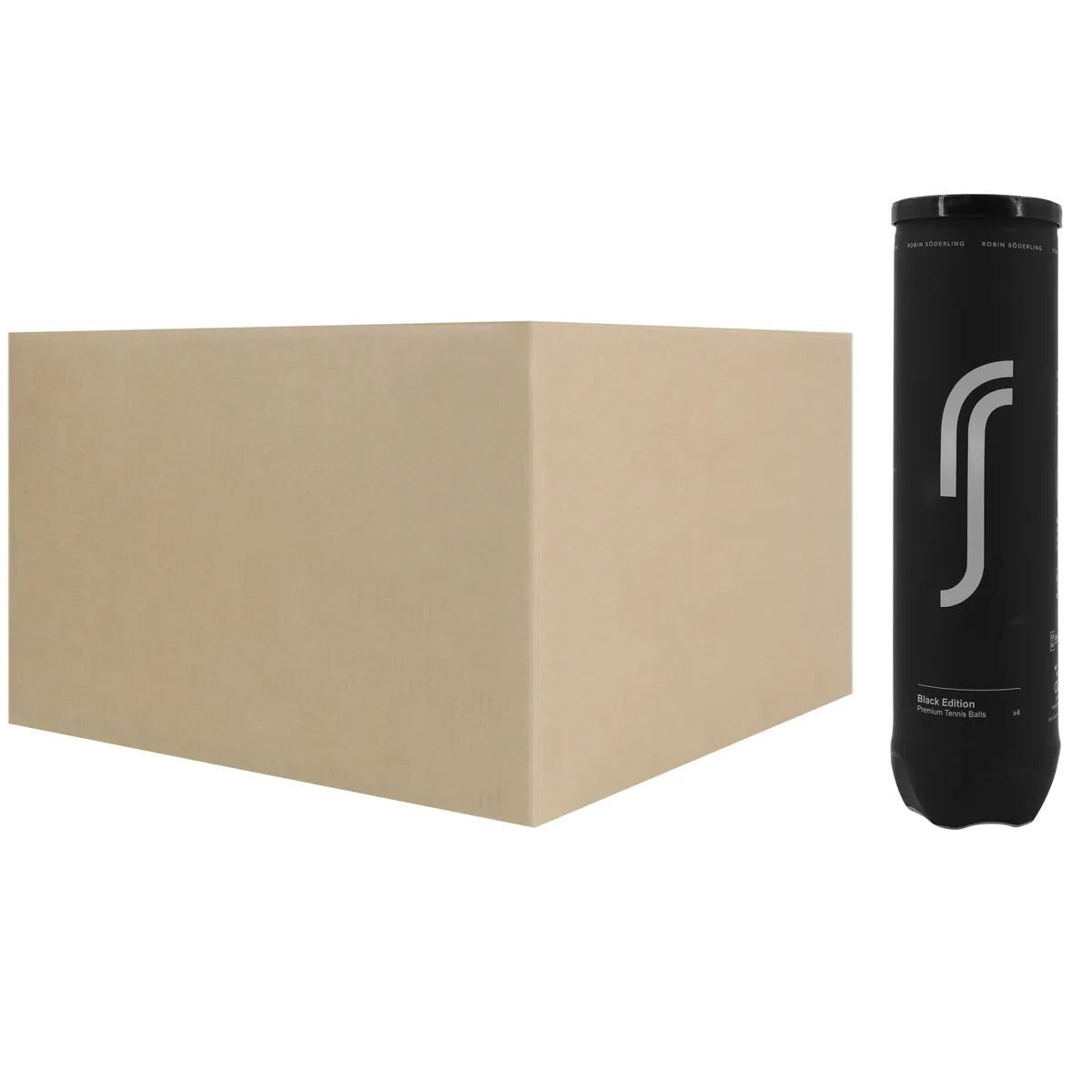CAJA DE 18 TUBOS DE 4 PELOTAS ROBIN SODERLING ALL COURT BLACK EDITION