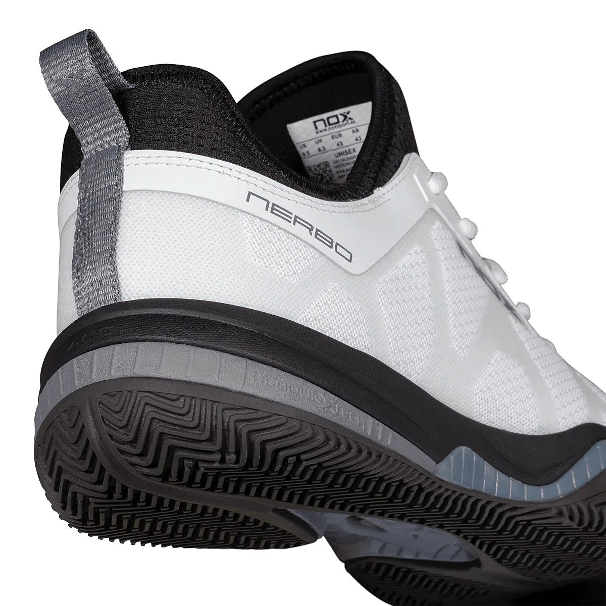 ZAPATILLAS NOX PADEL NERBO WHITE/RAVEN