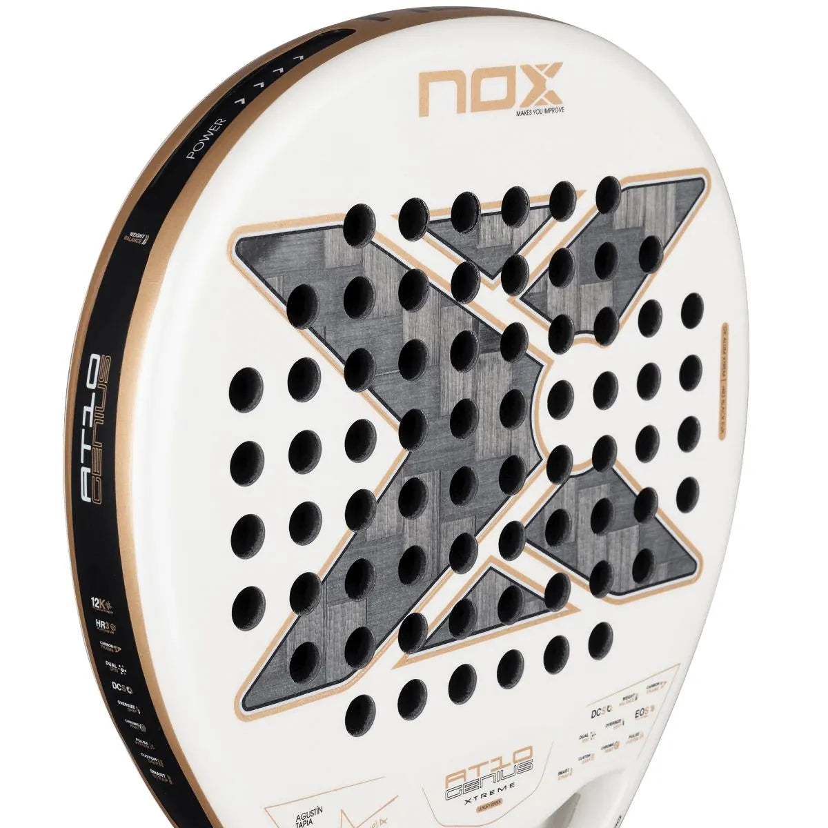 RAQUETA DE PÁDEL NOX AT10 GENIUS 12K ALUM XTREME BY AGUSTIN TAPIA 2026