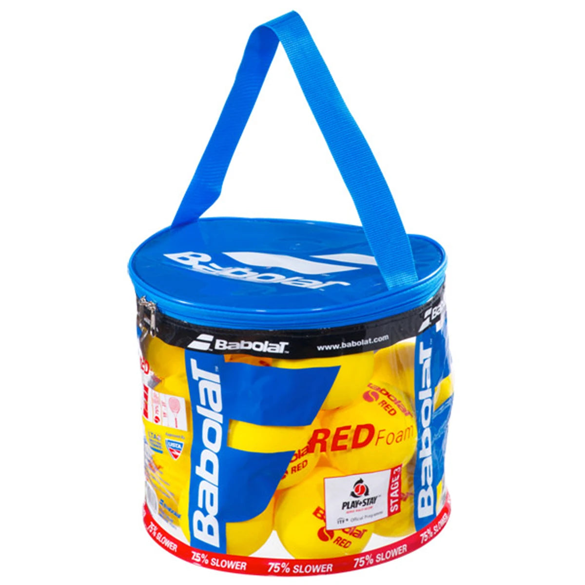 BOLSA CON CREMALLERA PARA 24 PELOTAS BABOLAT RED FOAM