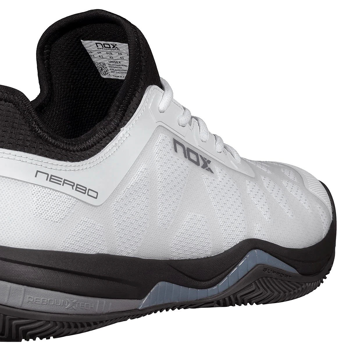 ZAPATILLAS NOX PADEL NERBO WHITE/RAVEN