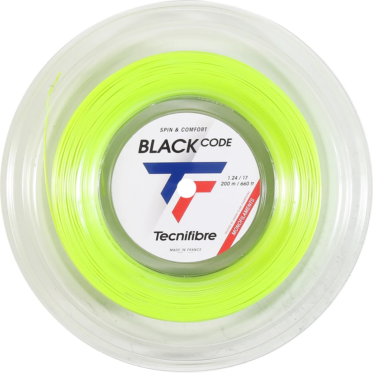 BOBINA TECNIFIBRE BLACK CODE LIME (200 METROS)