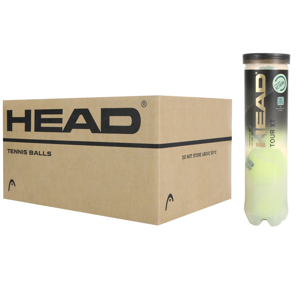 CAJA DE 18 TUBOS DE 4 PELOTAS HEAD TOUR XT