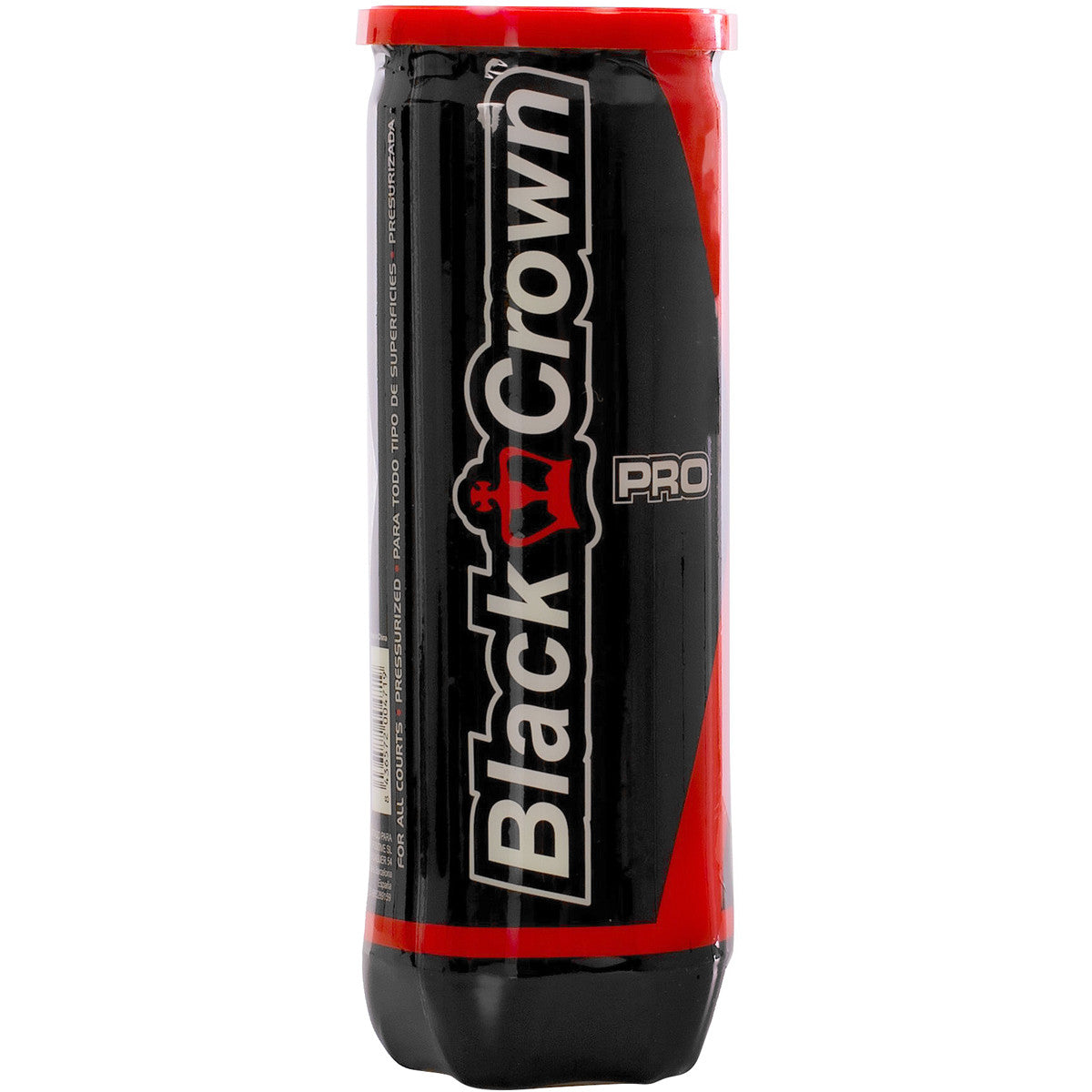 TUBO DE 3 PELOTAS DE PÁDEL BLACK CROWN PRO
