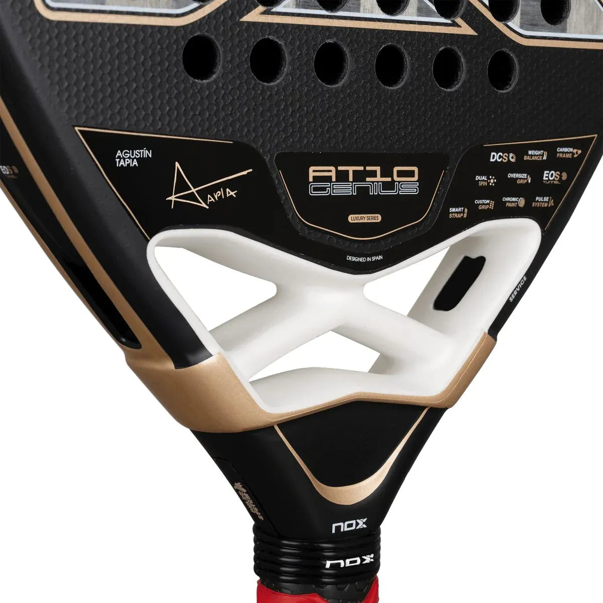 RAQUETA DE PÁDEL NOX AT10 GENIUS 18K ALUM BY AGUSTIN TAPIA 2026