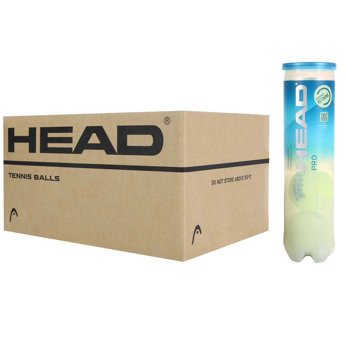 CAJA DE 18 TUBOS DE 4 PELOTAS HEAD PRO