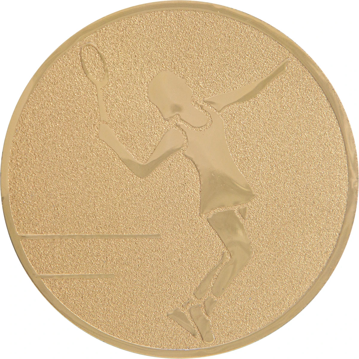 PASTILLAS MEDALLA TENIS MUJER (ALU - 50MM)