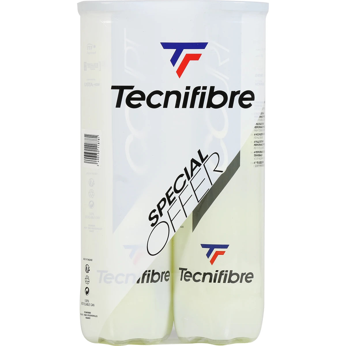BIPACK DE 4 PELOTAS TECNIFIBRE COURT