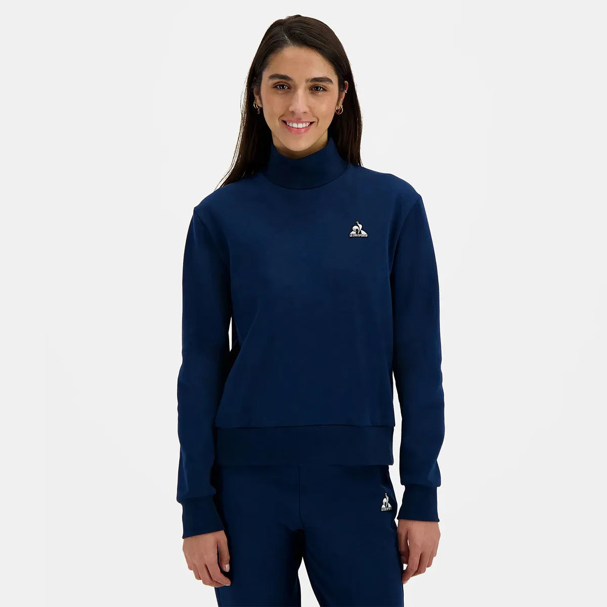 SUDADERA LE COQ SPORTIF MUJER HERITAGE CUELLO ALTO