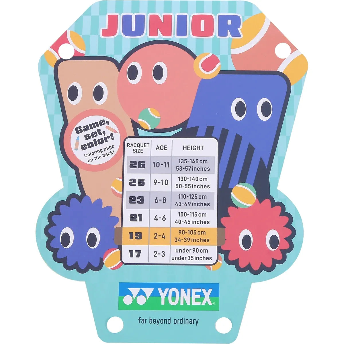 RAQUETA YONEX JUNIOR 19 OCEAN BLUE