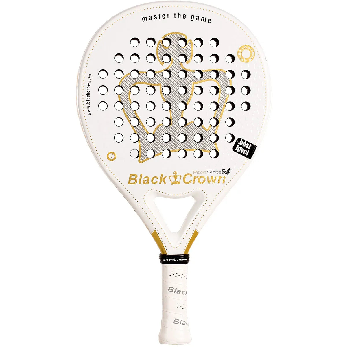 RAQUETA DE PÁDEL BLACK CROWN PITON WHITE SOFT