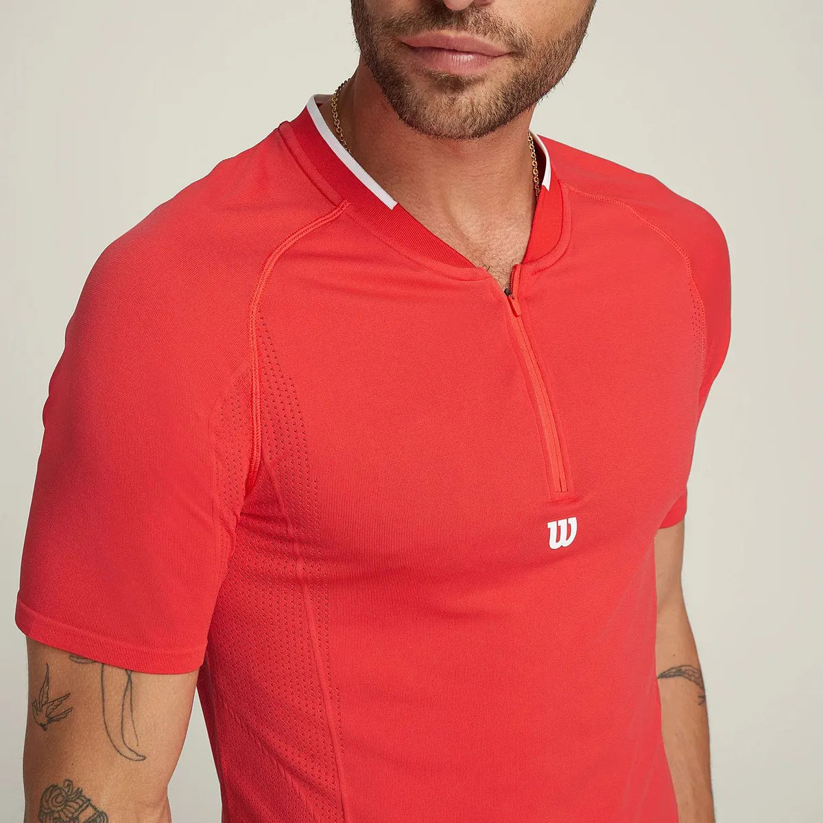 CAMISETA WILSON SERIES SEAMLESS ZIP HENLEY 2.0