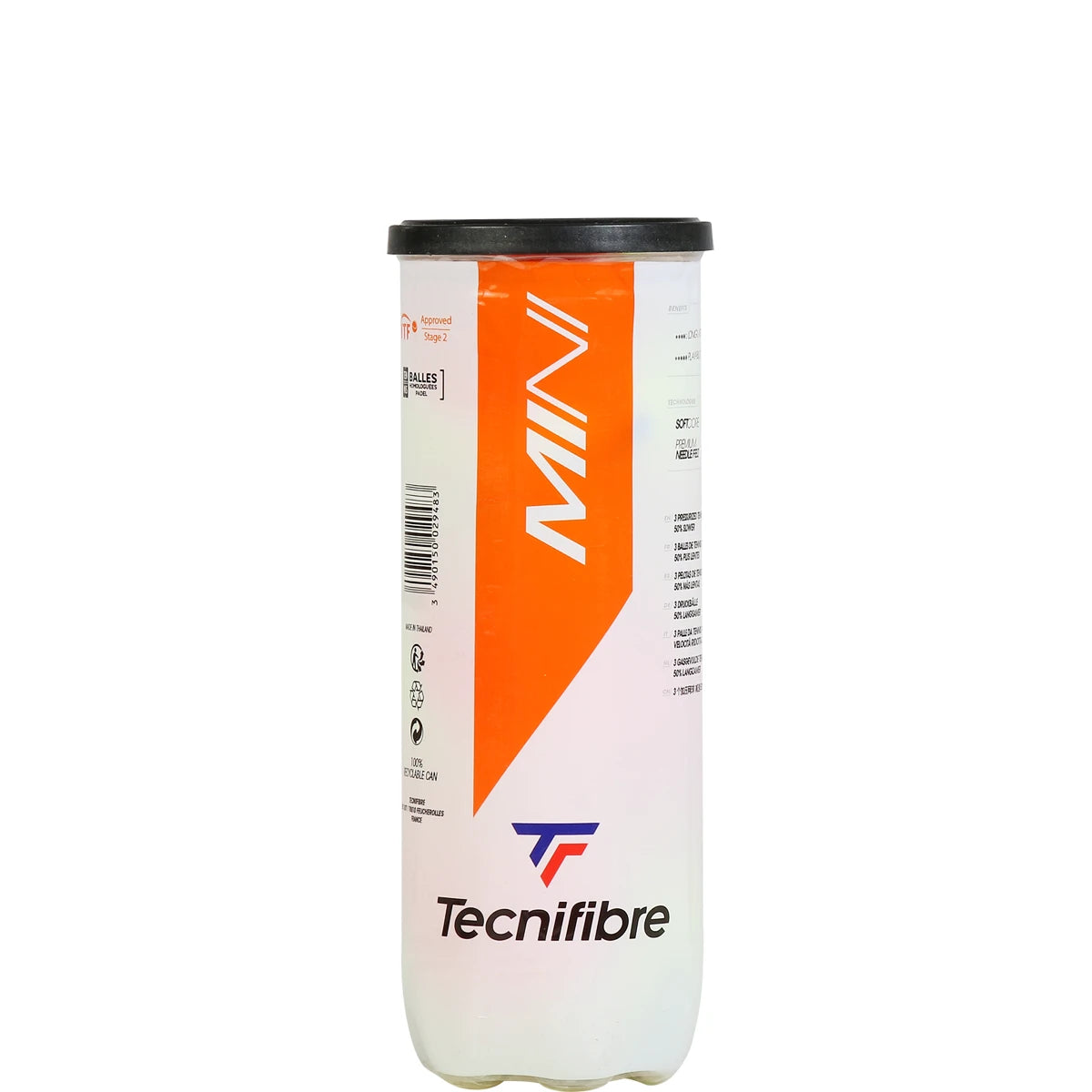 TUBO DE 3 PELOTAS TECNIFIBRE MINI TENIS