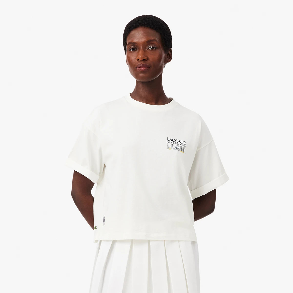 CAMISETA LACOSTE MUJER ROLAND GARROS GRÁFICA