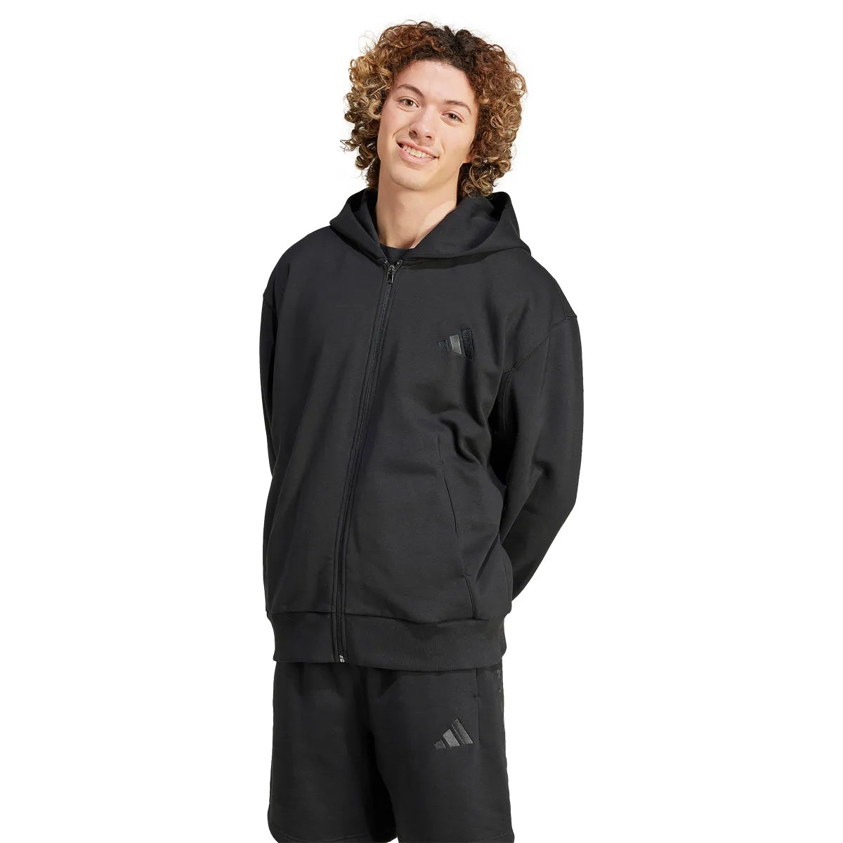 SUDADERA ADIDAS CON CREMALLERA COMPLETA Y CAPUCHA