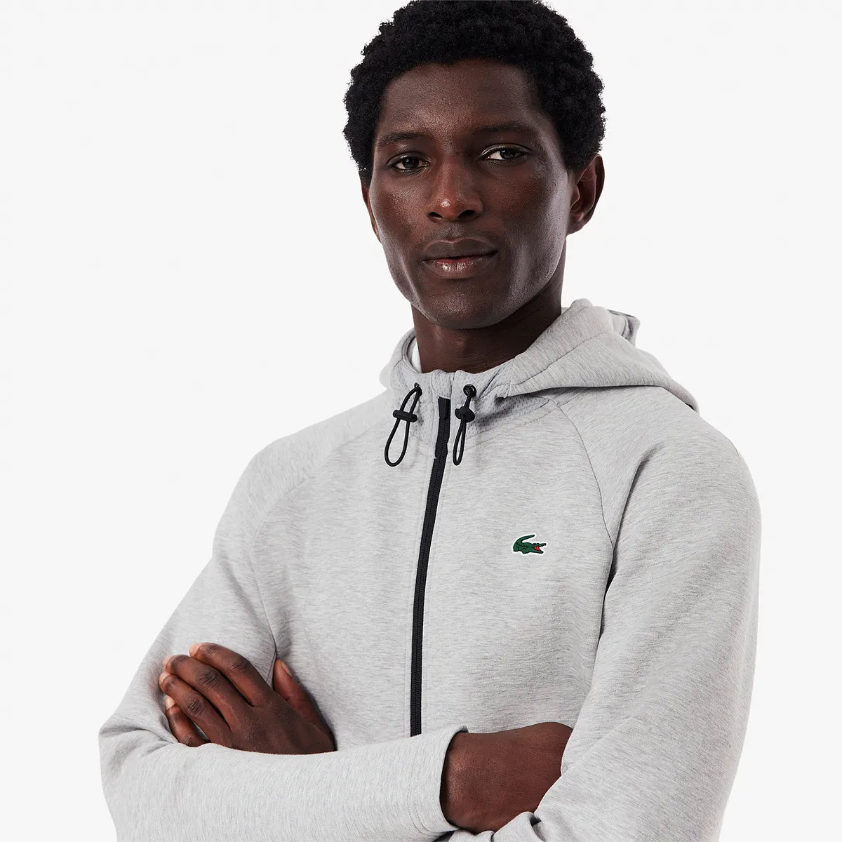 SUDADERA LACOSTE CORE PERFORMANCE CON CAPUCHA FZ MESH