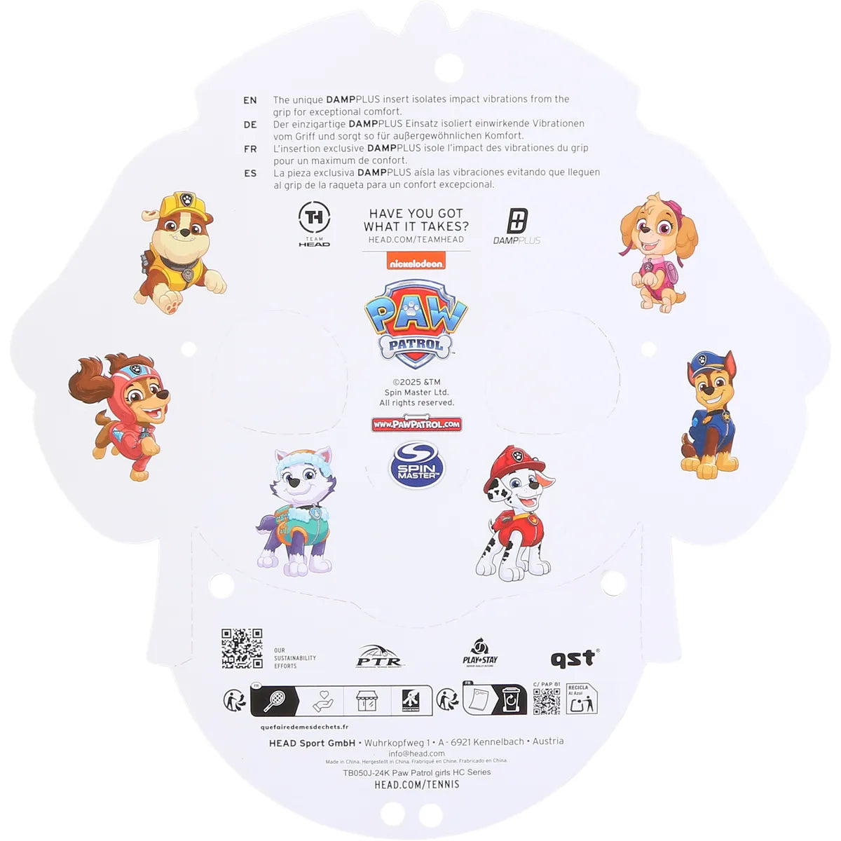 RAQUETA HEAD JUNIOR PAT PATROUILLE STELLA 17