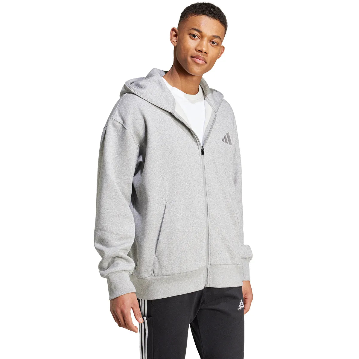 SUDADERA ADIDAS CON CREMALLERA COMPLETA Y CAPUCHA