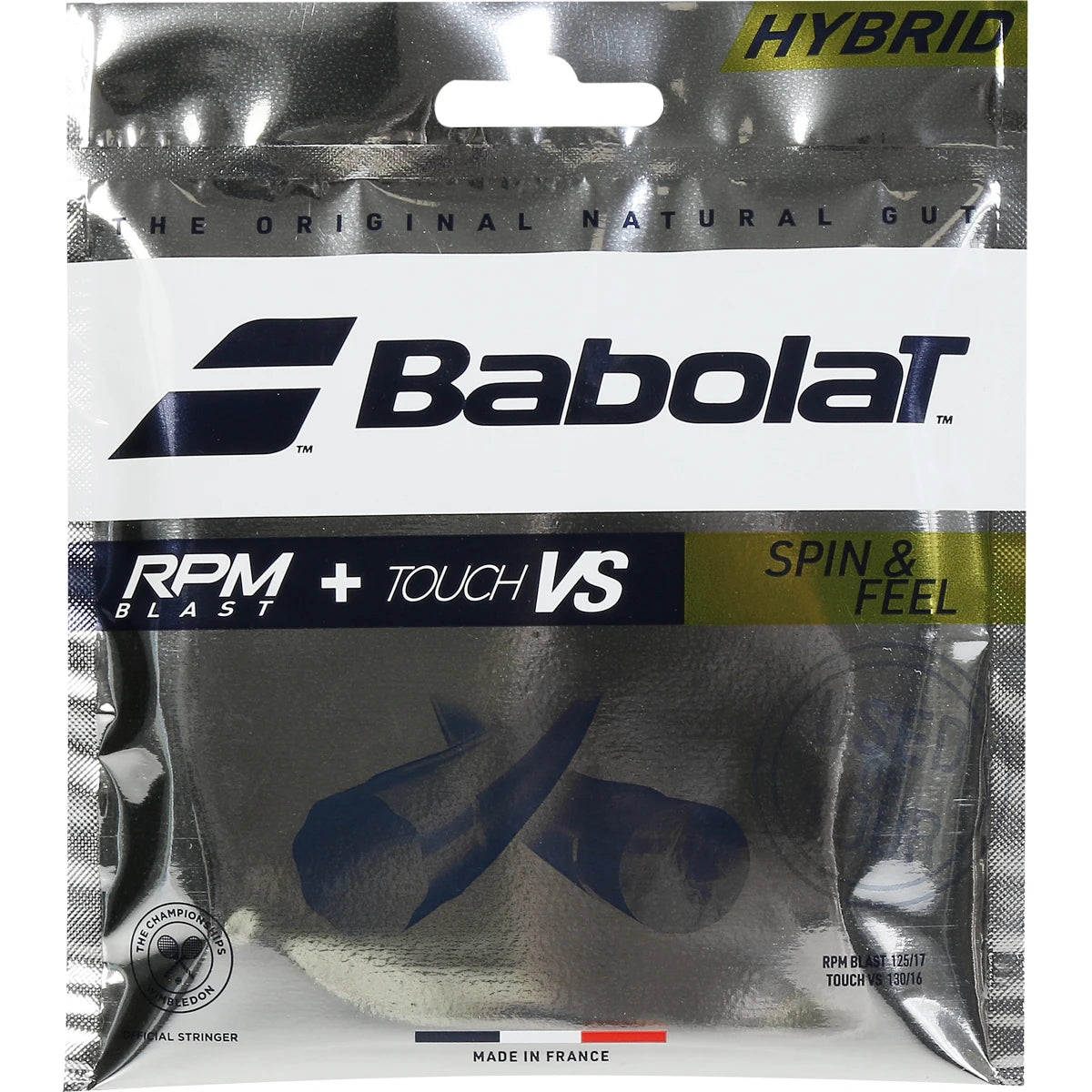 CORDAJE BABOLAT HÍBRIDO RPM BLAST (1.25MM) + TOUCH VS (1.30MM)
