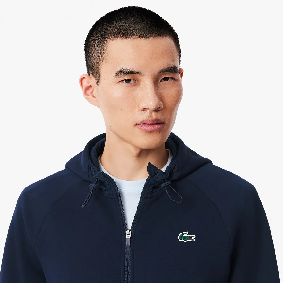 SUDADERA LACOSTE CORE PERRFORMANCE CON CAPUCHA FZ MESH