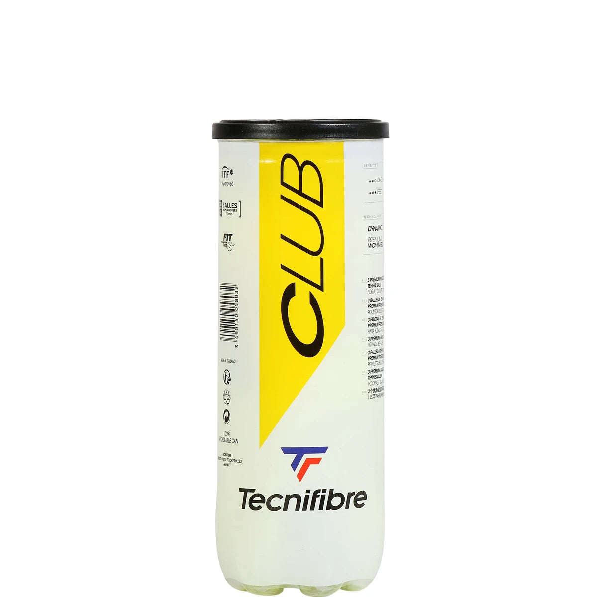 TUBO DE 3 PELOTAS TECNIFIBRE CLUB