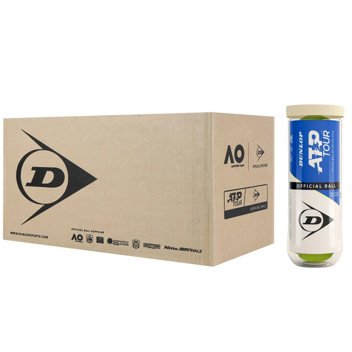 CAJA DE 24 TUBOS DE 3 PELOTAS DUNLOP ATP TOUR