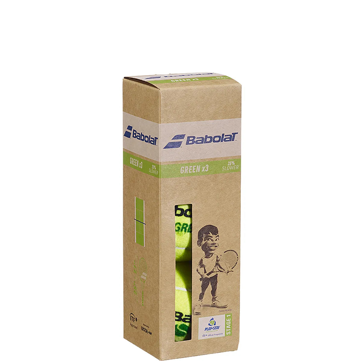 TUBO DE 3 PELOTAS BABOLAT GREEN