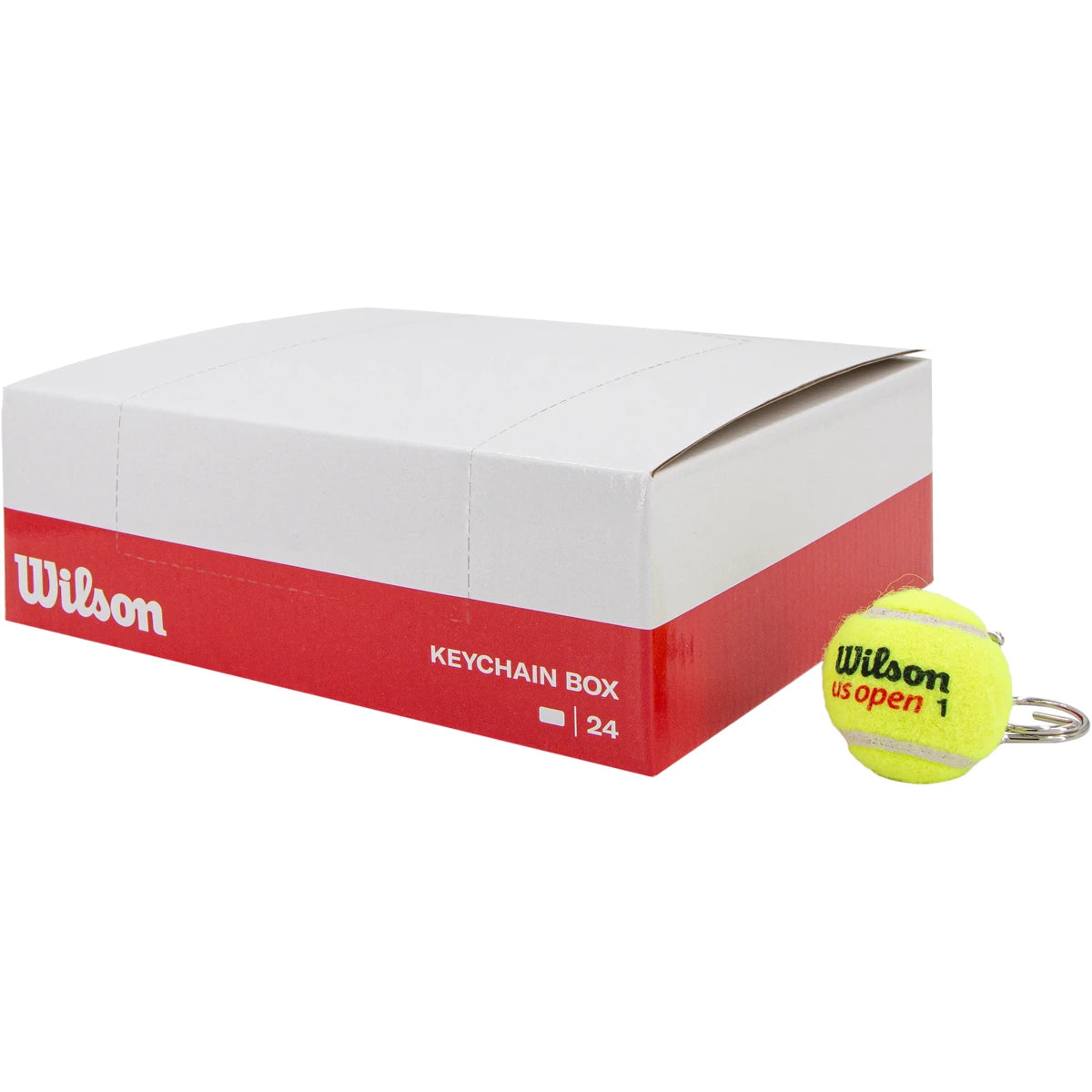 CAJA DE 24 LLAVEROS WILSON US OPEN PELOTA DE TENIS