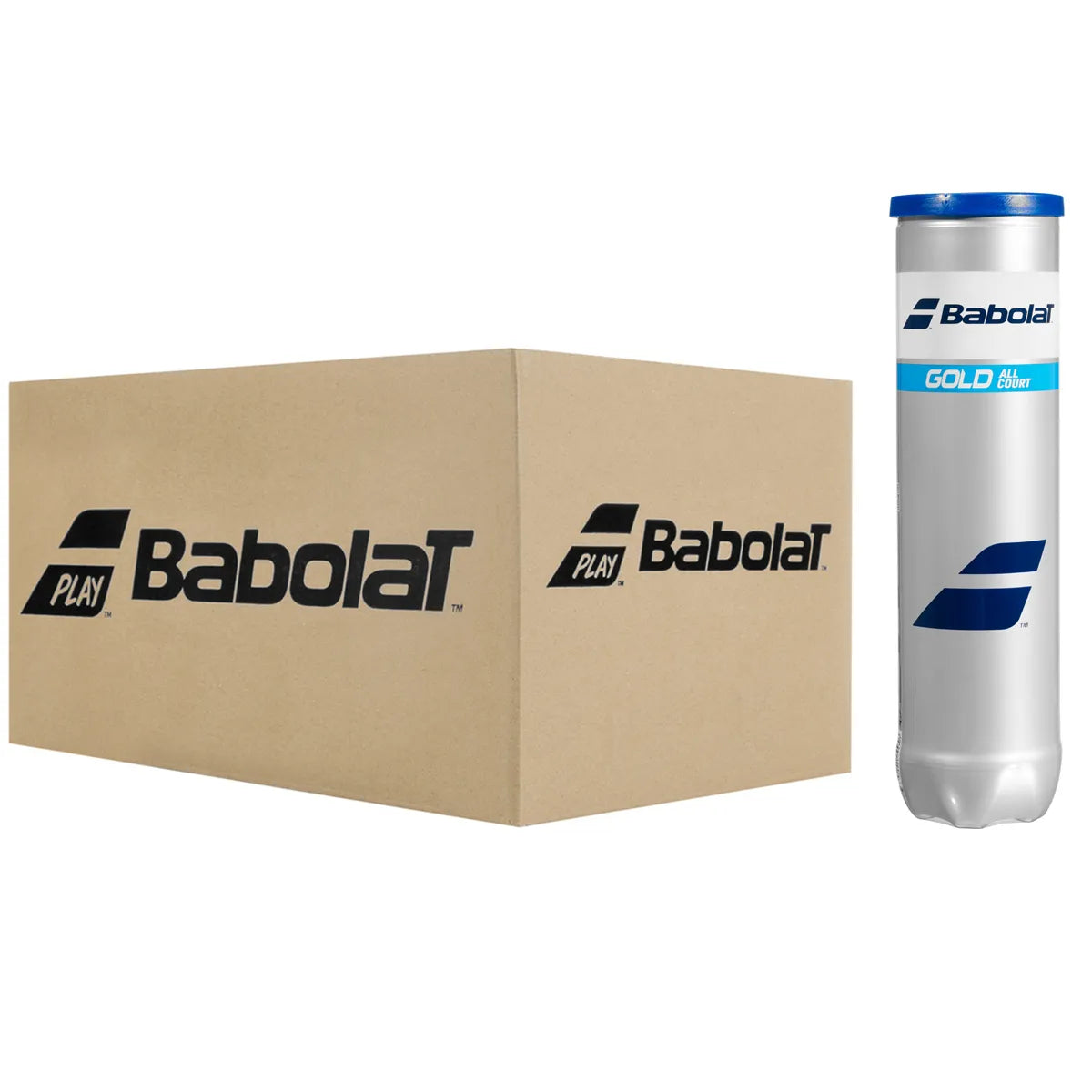 CAJA DE 18 TUBOS DE 4 PELOTAS BABOLAT GOLD ALL COURT