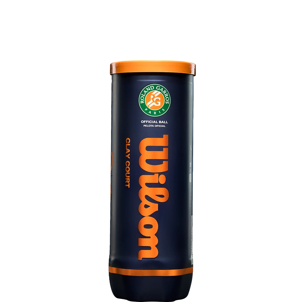 TUBO DE 3 PELOTAS WILSON ROLAND GARROS CLAY COURT