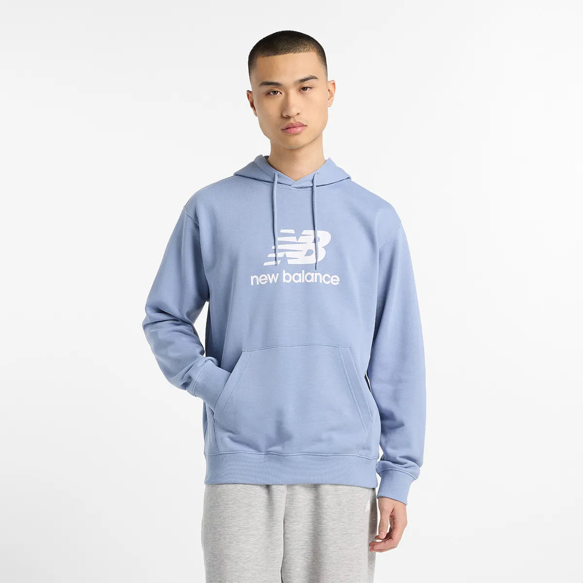SUDADERA NEW BALANCE ESSENTIAL LOGO CON CAPUCHA