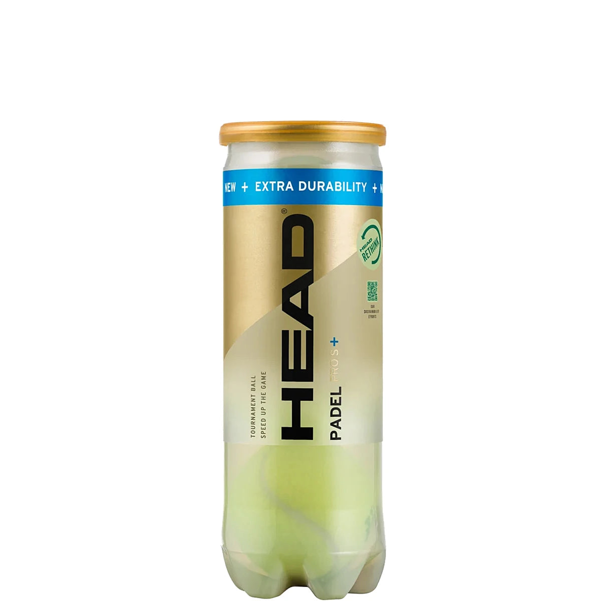 TUBO DE 3 PELOTAS HEAD PADEL PRO S +