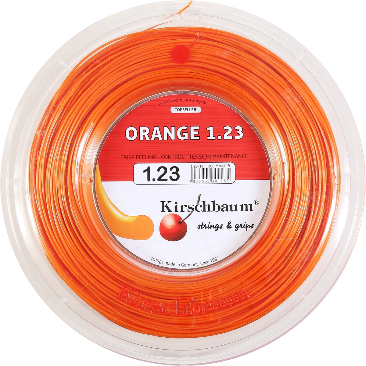 BOBINA KIRSCHBAUM SUPER SMASH NARANJA (200 METROS)