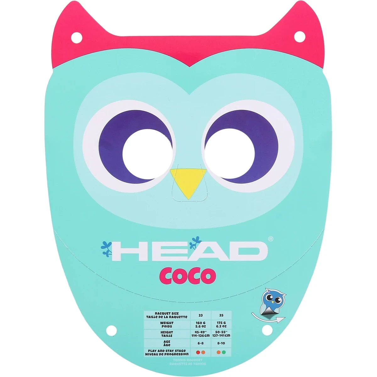 RAQUETA HEAD JUNIOR COCO 19 VIOLETA