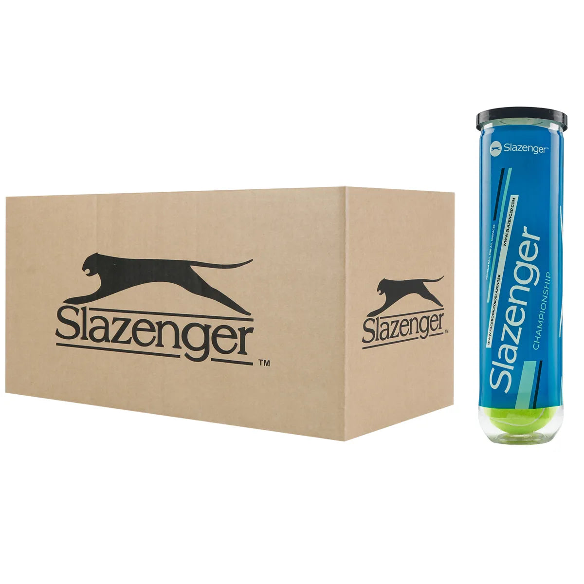 CAJA DE 18 TUBOS DE 4 PELOTAS SLAZENGER CHAMPIONSHIP