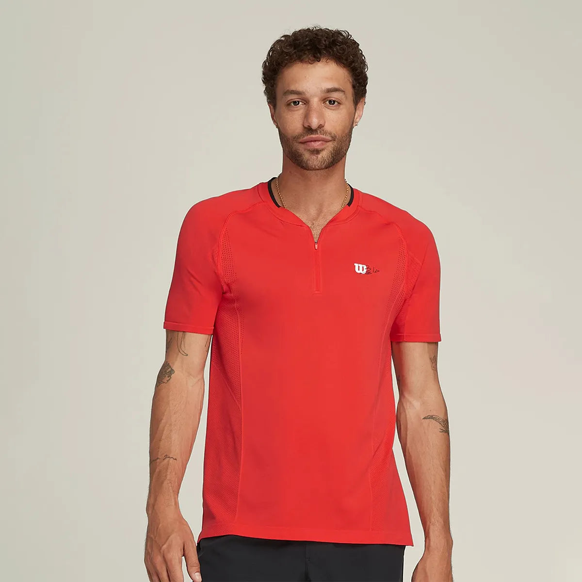 CAMISETA WILSON BELA SERIES SIN COSTURAS CON CREMALLERA HENLEY